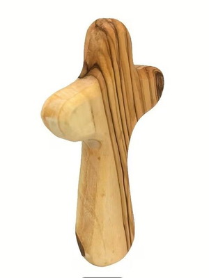 Handmade wooden olive wood cross 10 cm new