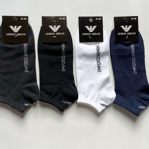 Giorgio Armani men's short socks pack of 4, new, sizes 41-45