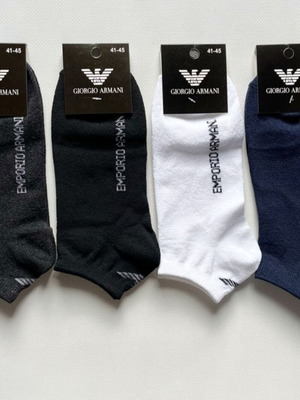 Giorgio Armani men's short socks pack of 4, new, sizes 41-45