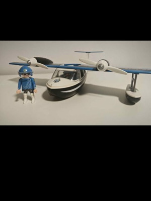 Playmobil υδροπλάνο με δύο φιγούρες μεταχειρισμένο
