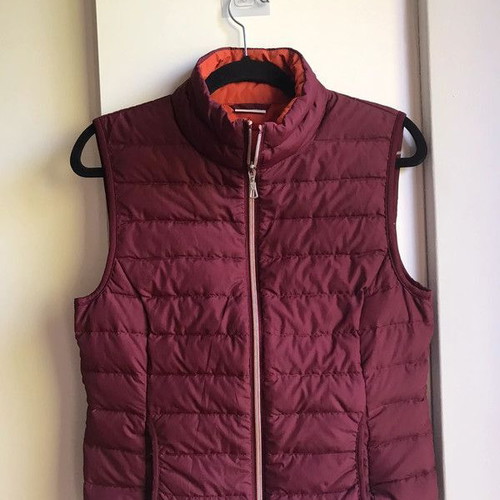 Street One sleeveless women's jacket used, burgundy, size M