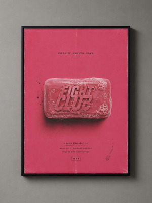 Fight Club framed poster 30x40cm new