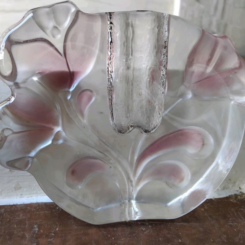 Vintage glass vase Walther like new for 2 flowers