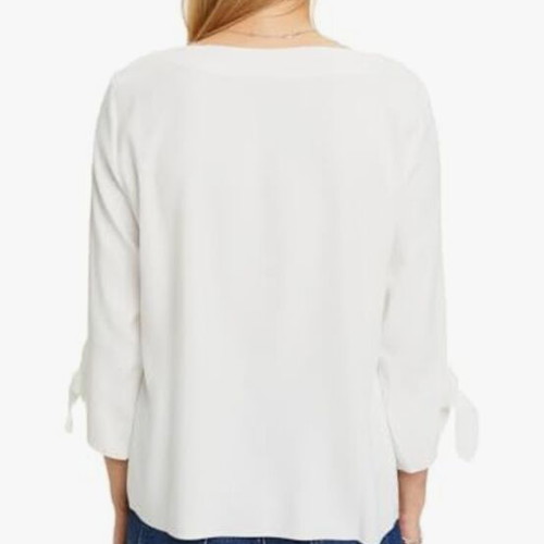 Esprit blouse size 38 like new, white/cream, 3/4 sleeve