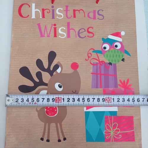 Christmas paper bags used, pack of 4