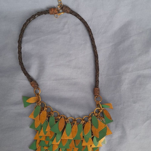 Multicolor necklaces used, set of 3 pieces