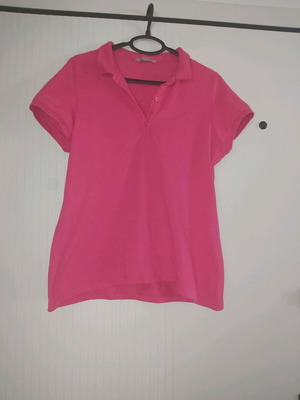 Marks & Spencer cotton polo shirt fuchsia like new, size XL