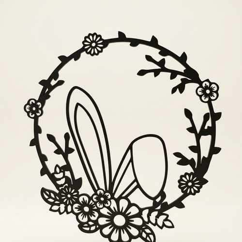 Easter wall decor with floral bunny new