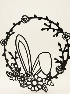 Easter wall decor with floral bunny new