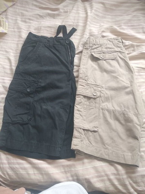 Pull & Bear men's bermudas like new, size 38, black and grey, pack of 2