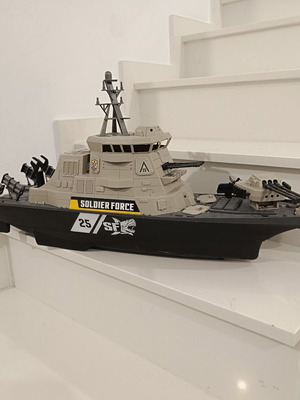 Warship toy used, approx. 50cm, without figures