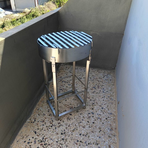 Inox Charcoal Grill New, Oval Shape, Portable and Durable