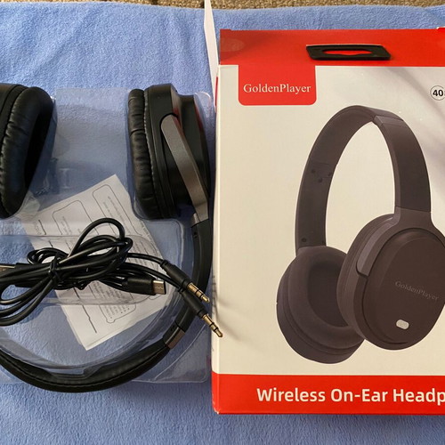 GoldenPlayer Wireless Over-Ear Headphones new, Bluetooth 5.0