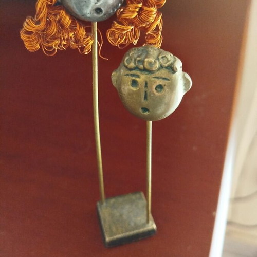 Decorative siblings made of bronze and aluminum like new