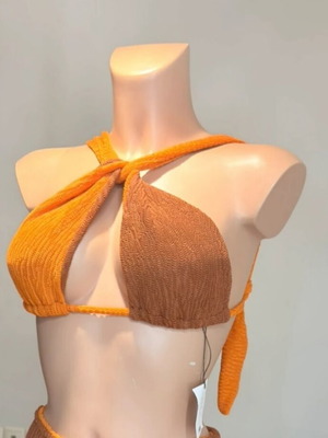 Summarine reversible bikini M/L, brown and orange