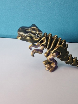 3D Printed Mini Dinosaur Flexy with Metallic Bicolor