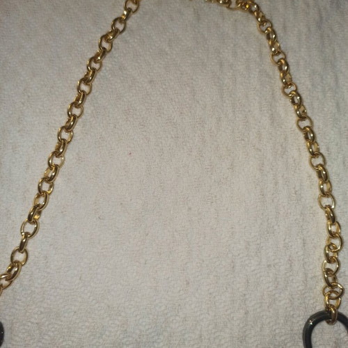 Necklace with multiple chains in gold and gray, like new