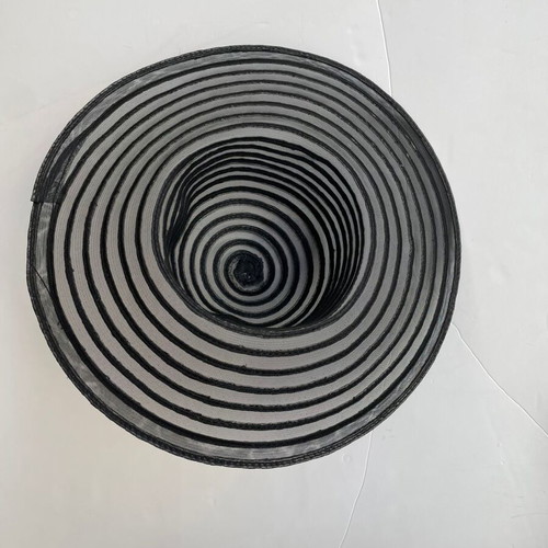 Black hat with transparency like new