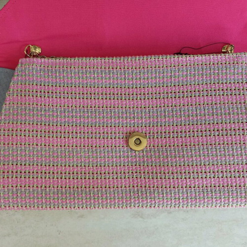 Τσαντάκι φάκελος μεταχειρισμένο Achilleas Accessories ροζ και μωβ