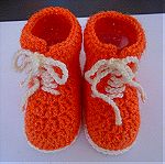  βρεφικα παπουτσακια αγκαλιας bebe πορτοκαλι μποτακια