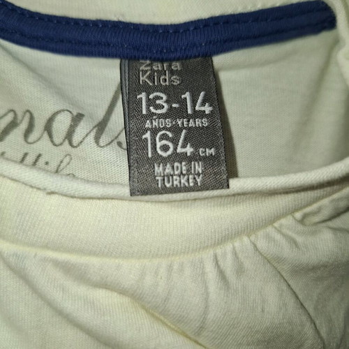Animals blouse like new, white and gray, size M