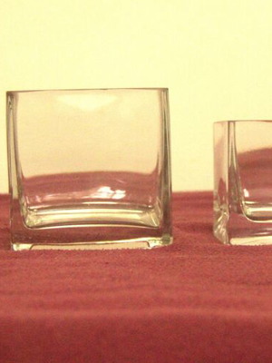 Glass decorative cubes new pack of four pieces