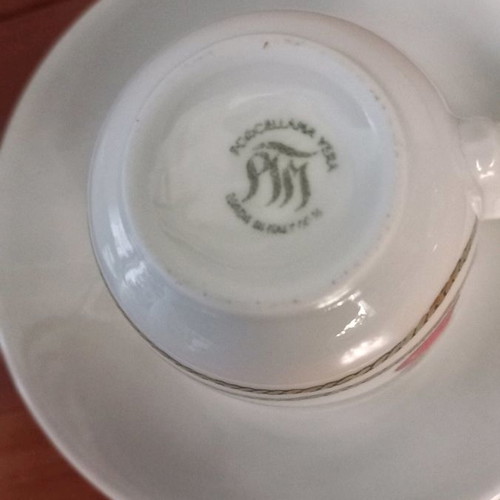 Collectible cups used, set of 2, porcelain