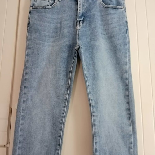 Women's blue jeans, size L, cotton blend