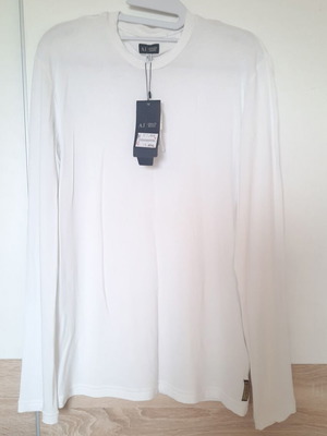 Armani Jeans ανδρική λευκή μπλούζα vintage με καρτελάκι, νέα