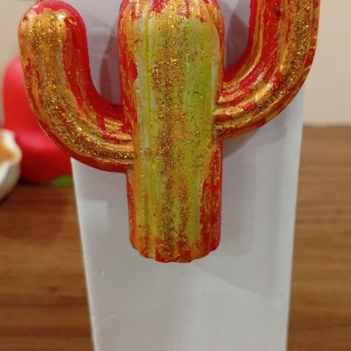 Porcelain cactus magnet new
