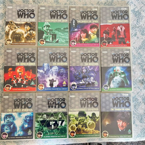 Doctor Who Patrick Troughton DVD box set, 22 empty cases, like new