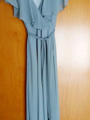 Katelondon long formal dress new, gray-blue, small