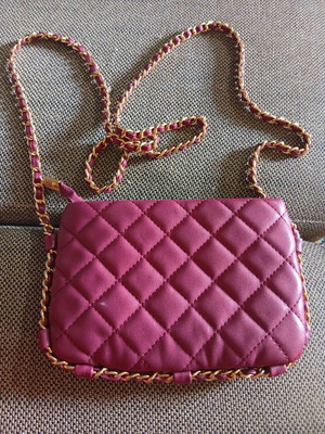 Small women's crossbody bag, red