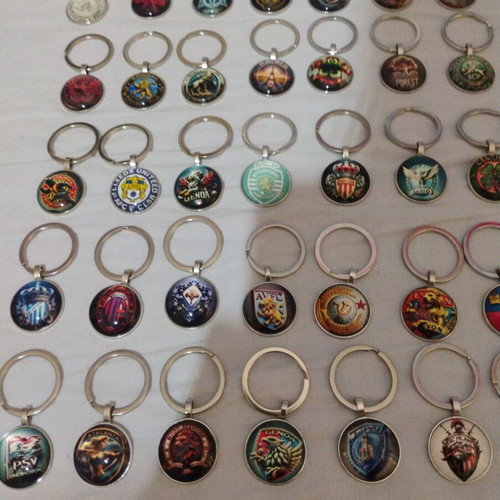 Football team keychains, full set