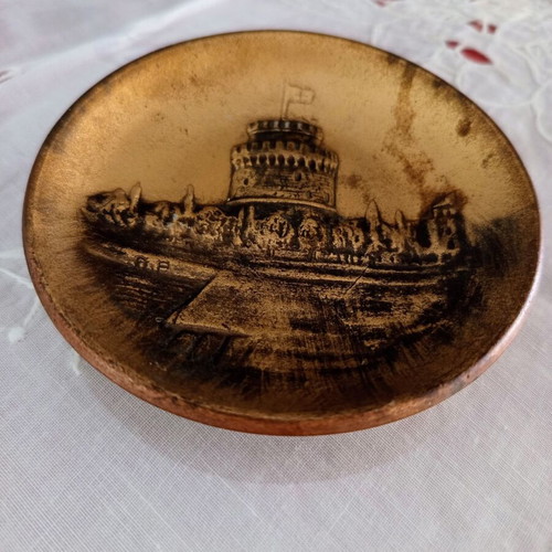Thessaloniki souvenir plate used, White Tower 10cm
