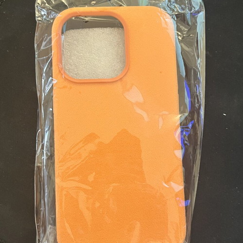 Magsafe Case for iPhone 14 Pro New Orange with Soft Fabric Texture