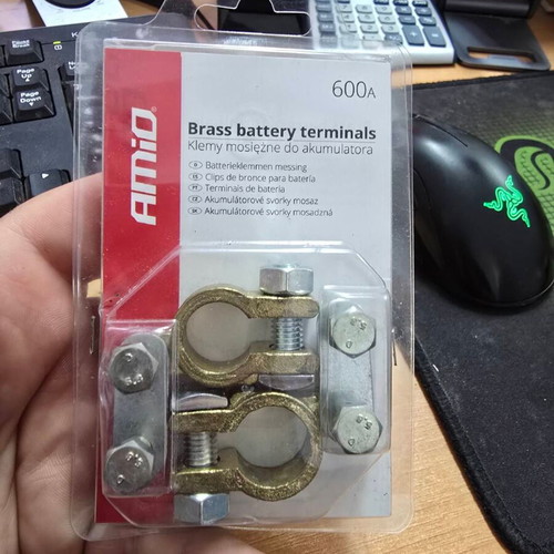 Amio Battery Terminals 600A for Cars Set of 2 New