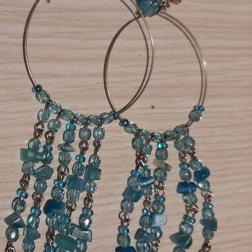 Long large earrings
