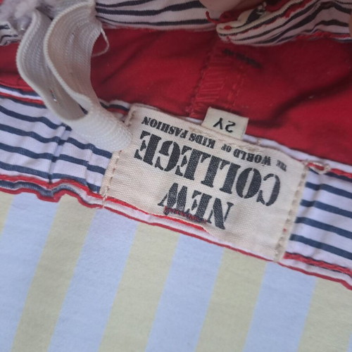 New College red boys' shorts size 2 years used