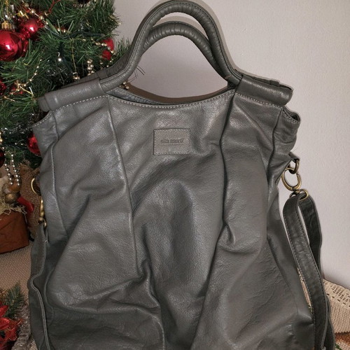 SITA MURT leather grey shoulder bag used with minor defect