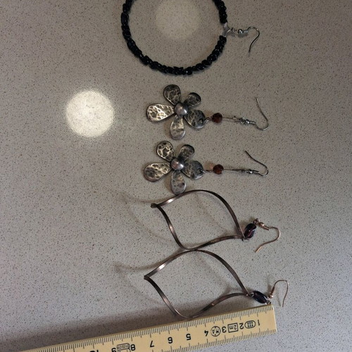 Handmade Long Earrings set new with gift hoop