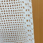 Κουρτίνα πλεκτή χειροποίητη σαν καινούργια, λευκή, 1,30x1,88 μέτρα