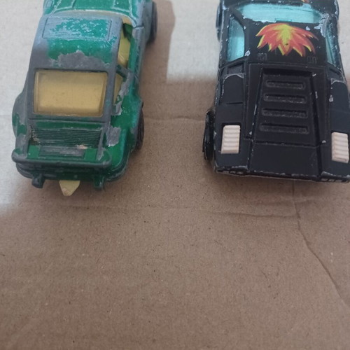 Majorette Lamborghini Countach No. 237 and Matchbox Porsche Turbo No. 3 vintage toy cars