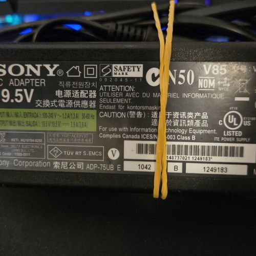 Sony Vaio 75 watt power supply used