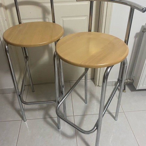 Bar stools like new, set of 2, seat height 74 cm
