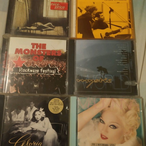 CDs used, many and various, rock genre