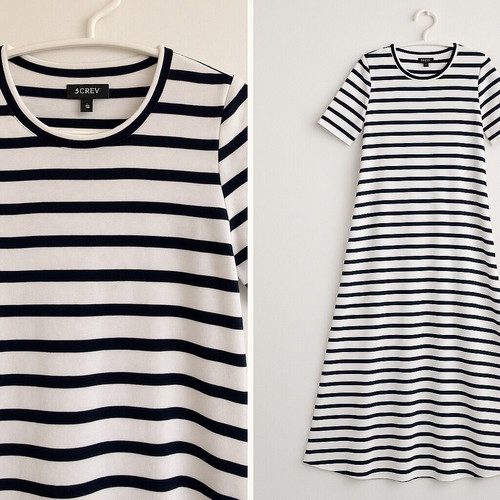 J.CREW maxi dress striped, like new, dark blue and white, size S/M