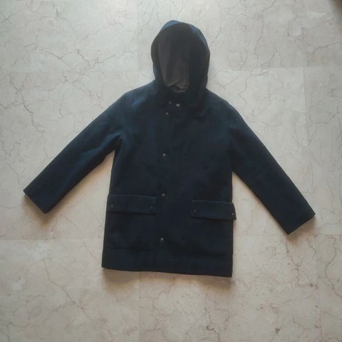 Zara Boys Montgomery Coat with Hood size 8, like new, blue
