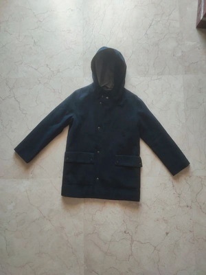 Zara Boys Montgomery Coat with Hood size 8, like new, blue