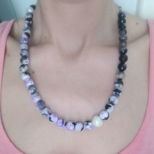 Necklace with precious stones new